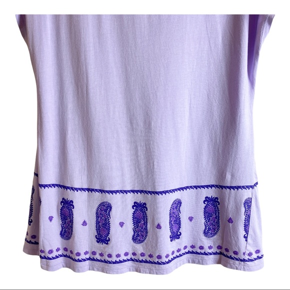 Uniqlo x Anna Sui Women Short Sleeve Tunic Purple - Picture 6 of 9